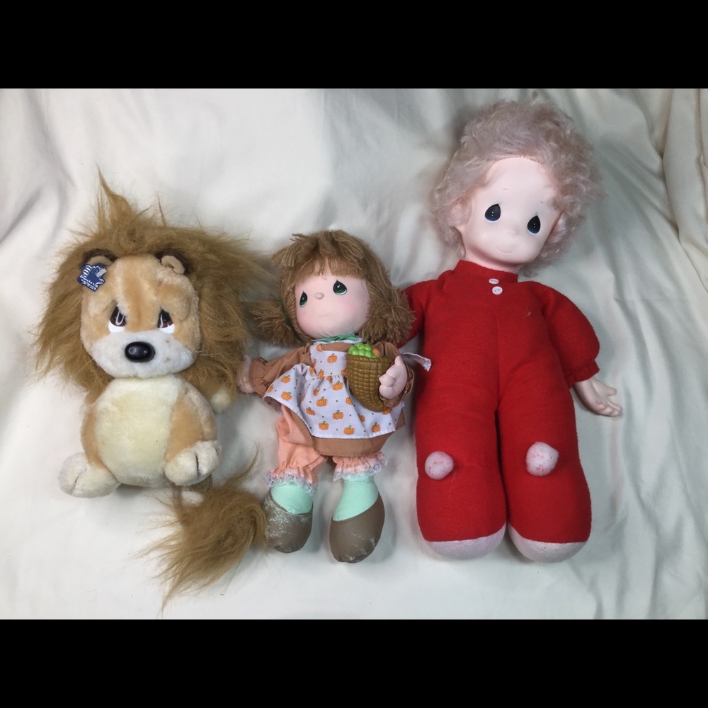 Vintage Precious Moments Set Of 3 Plush Dolls